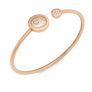 Chopard Happy Spirit 18k Rose Gold bangle with diamonds size Small